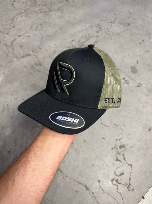 BLACK/GOLD TRUCKER HAT